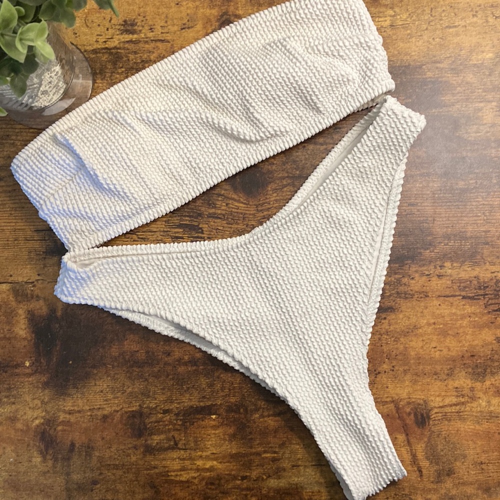 H&M White Bandeau Bikini